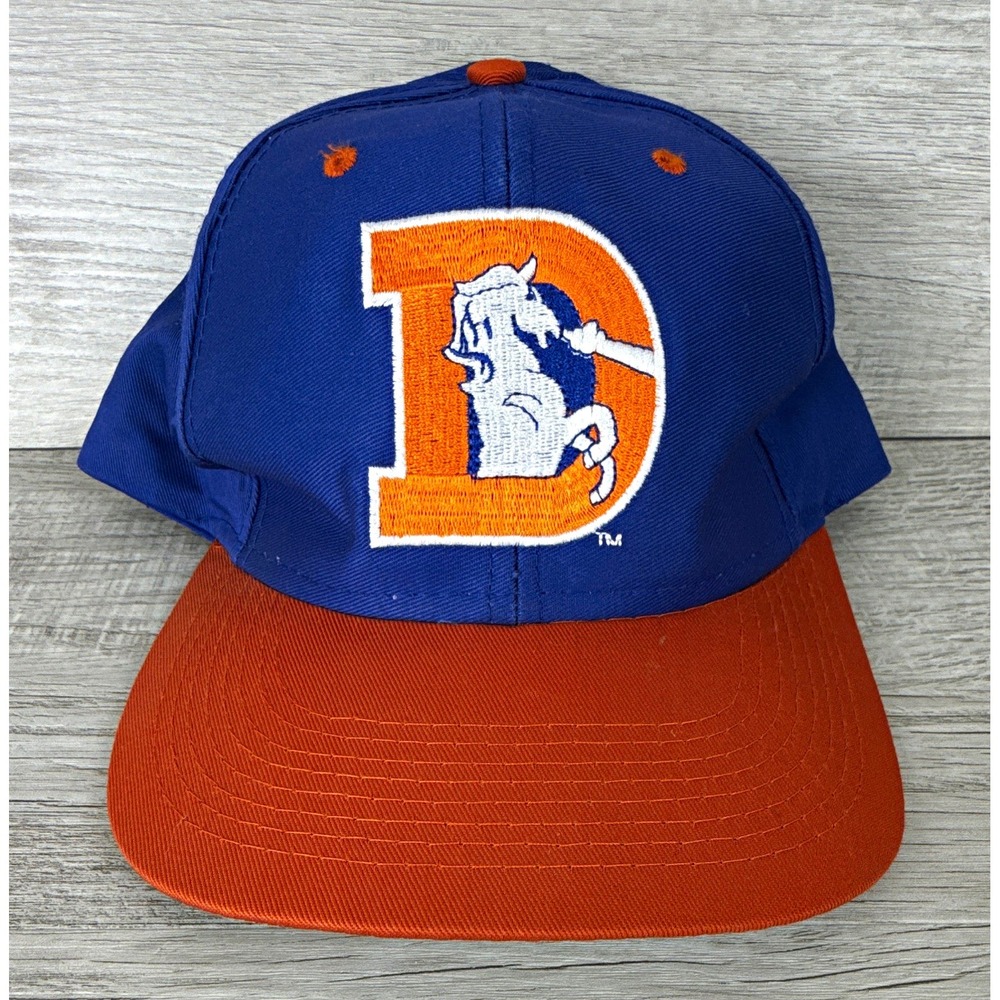 Denver Broncos Vintage Logo 7 Team NFL Hat Blue Orange Snapback Football Cap